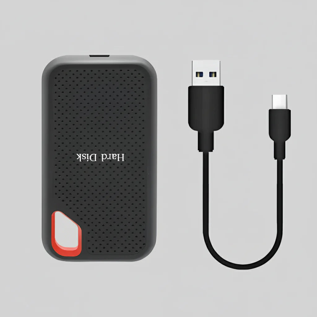Inclus dans la boîte: disque, câble USB, adaptateur, manuel