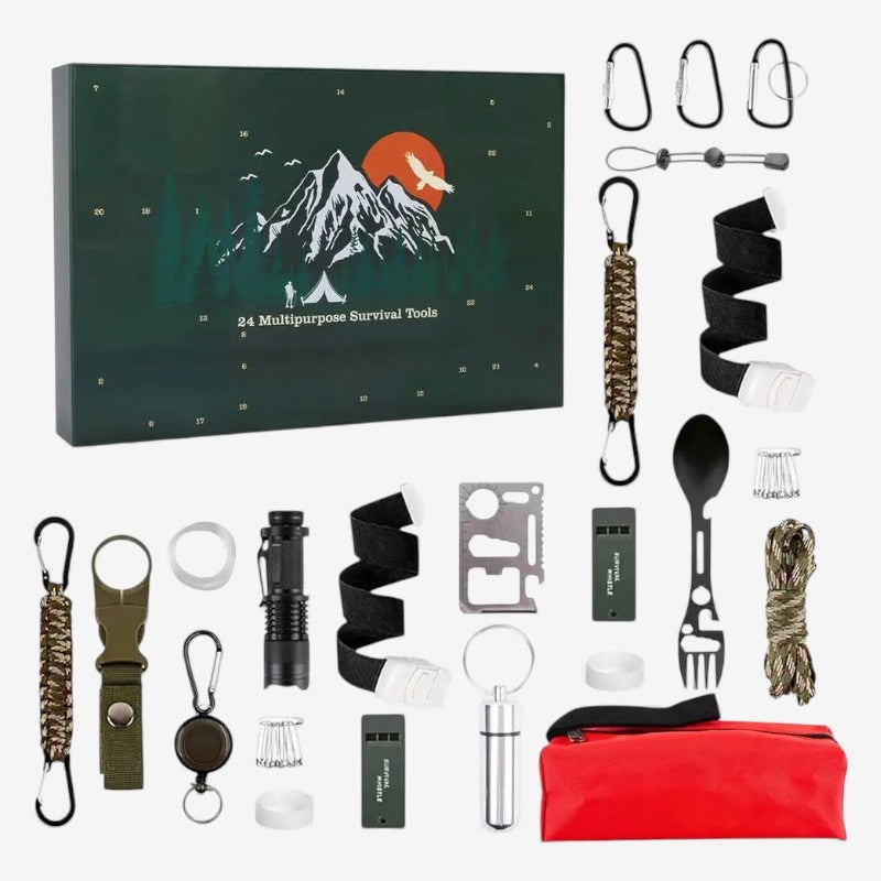 GearTide - Kit de survie pour calendrier de l'Avent, cadeau de Noël