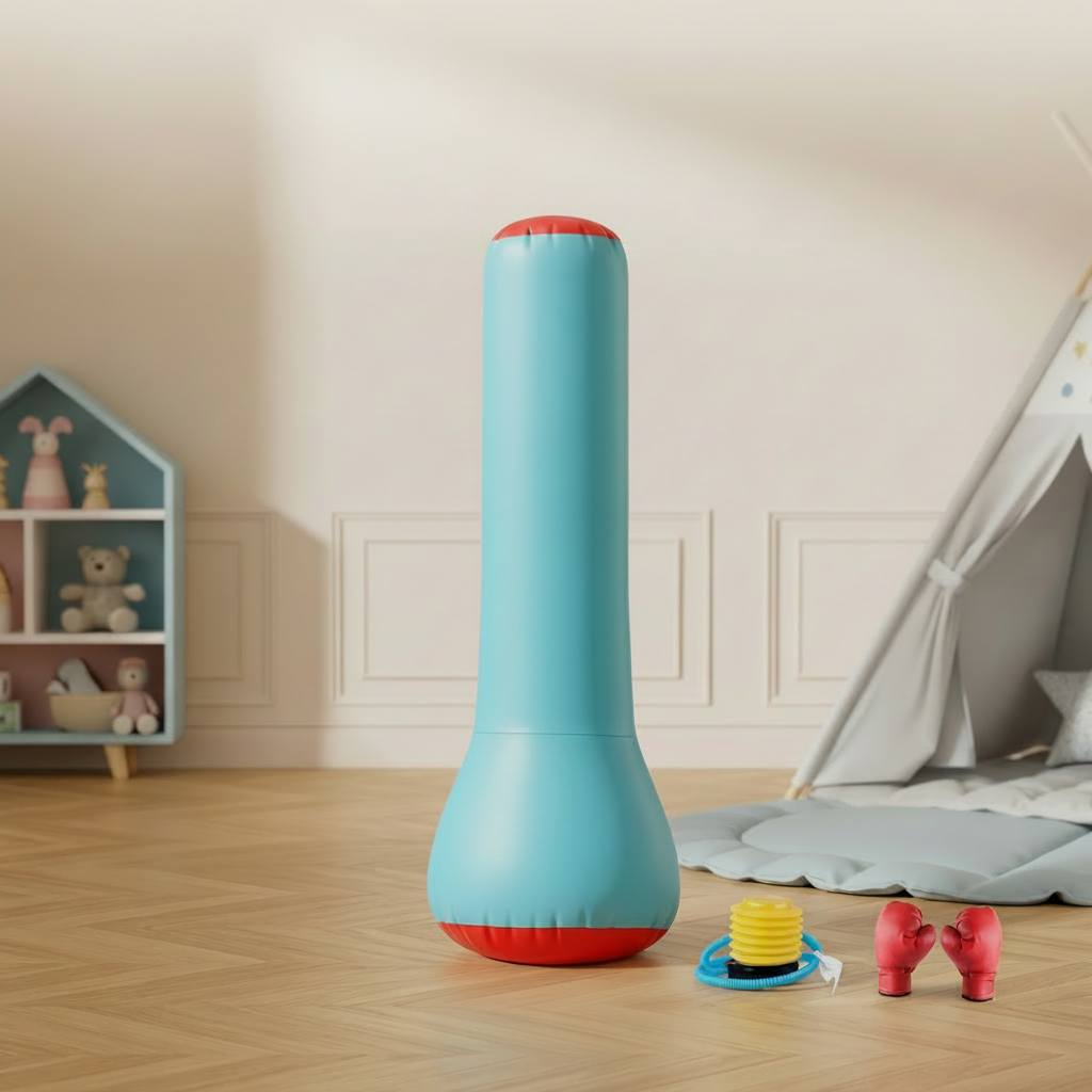 Sac de boxe gonflable pour enfants avec socle rempli d'eau