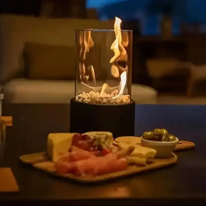 Lanterne Cheminée de Table | Flamme Visible