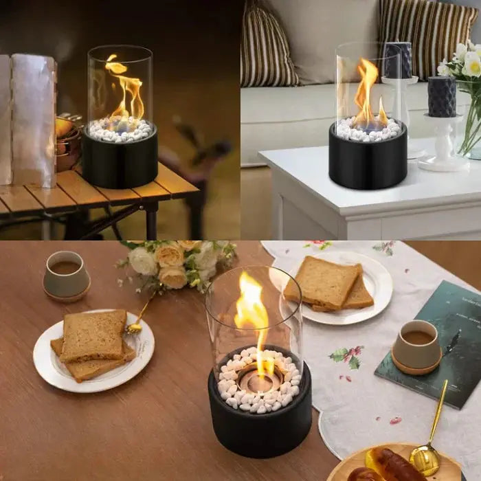 Lanterne Cheminée de Table | Flamme Visible