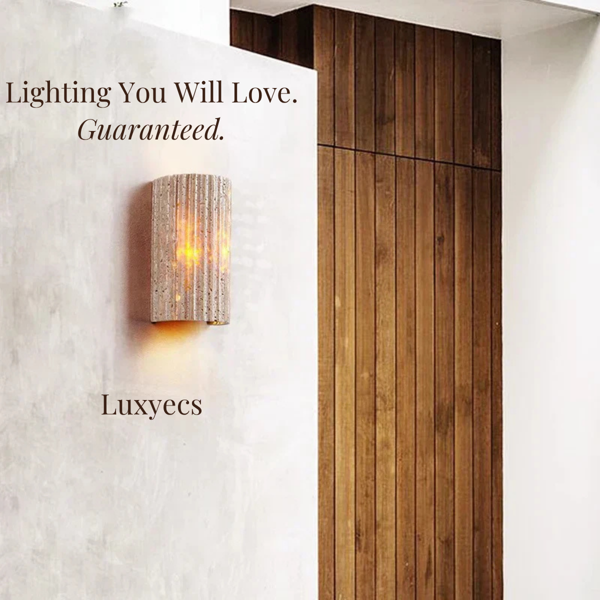 Applique murale Aurora Stone avec une lueur intérieure chaleureuse pour des maisons confortables