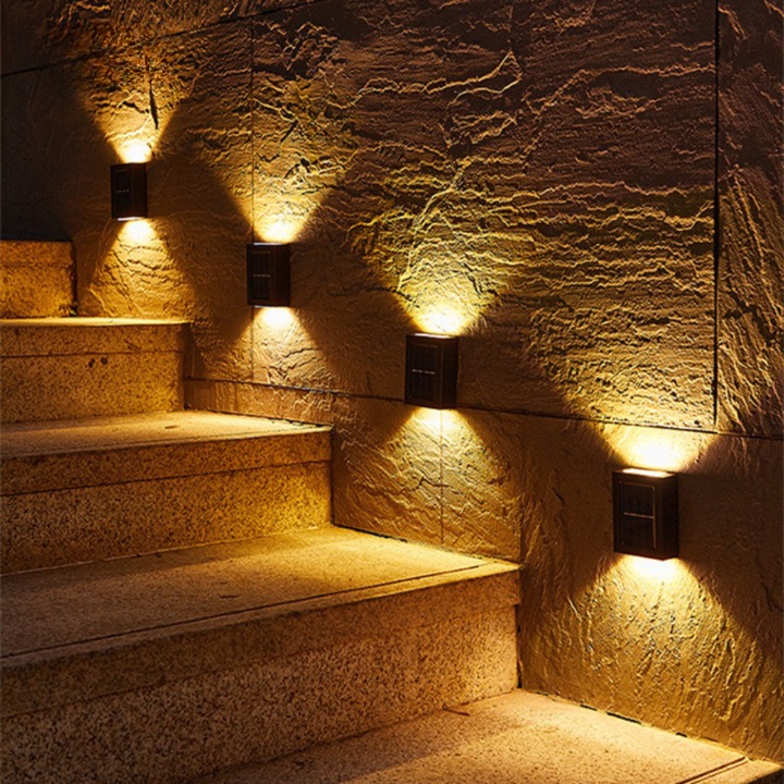 Lampe d'extérieur solaire LED sans fil Blanc chaud 3000K Résistant aux intempéries IP65 Capteur de mouvement Éclairage mural Terrasse Jardin Balcon Éclairage de jardin économe en énergie 8 heures d'autonomie de la batterie | Sansotis