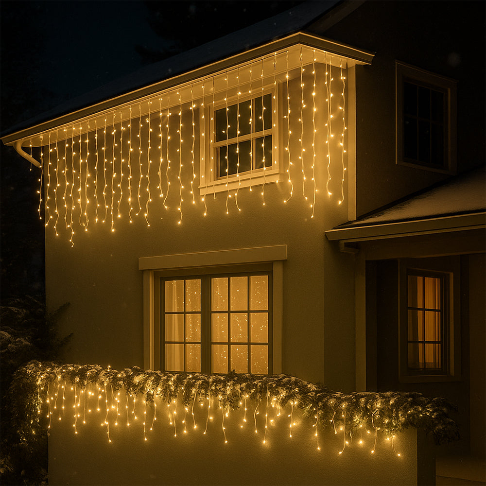 Guirlande lumineuse avec glaçons 95 LED 3 mètres, blanc chaud | Élévateur à bol