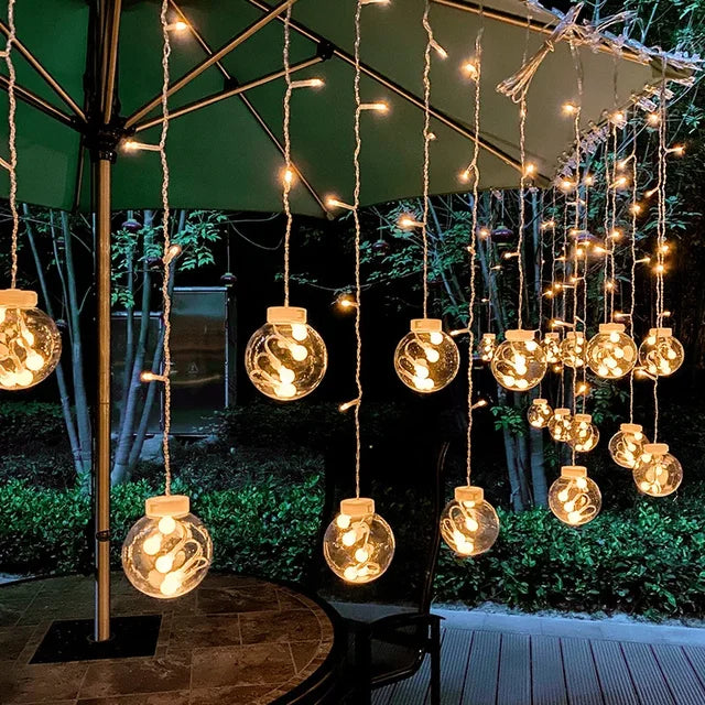Guirlande lumineuse LED étanche pour l'extérieur – Guirlande lumineuse d'ambiance pour jardin et terrasse | Élévateur à bol