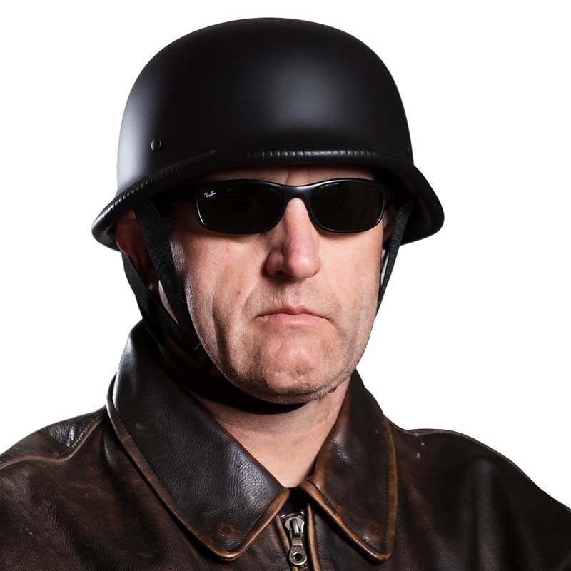 Casque demi-jet Outlaw en blanc