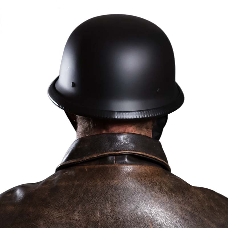 Casque demi-jet Outlaw en carbone noir mat