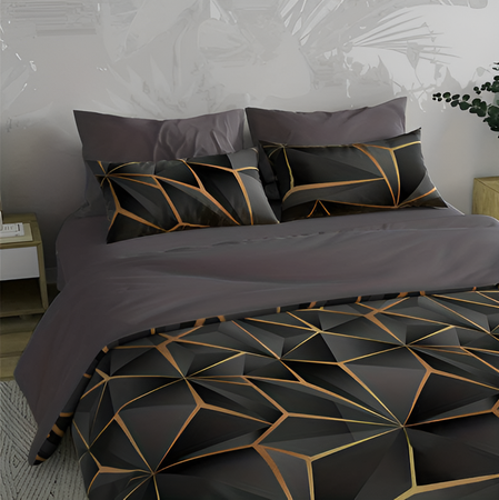 CLOUDLUX - Parure de lit moelleuse à carreaux imprimés en 3D
