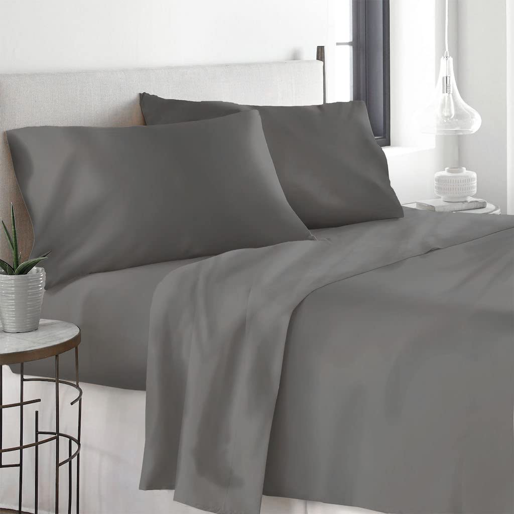 Ensemble de literie Queen luxueux | Tissu polyester rafraîchissant pour un confort ultime | Collection 4 pièces pour un sommeil détendu
