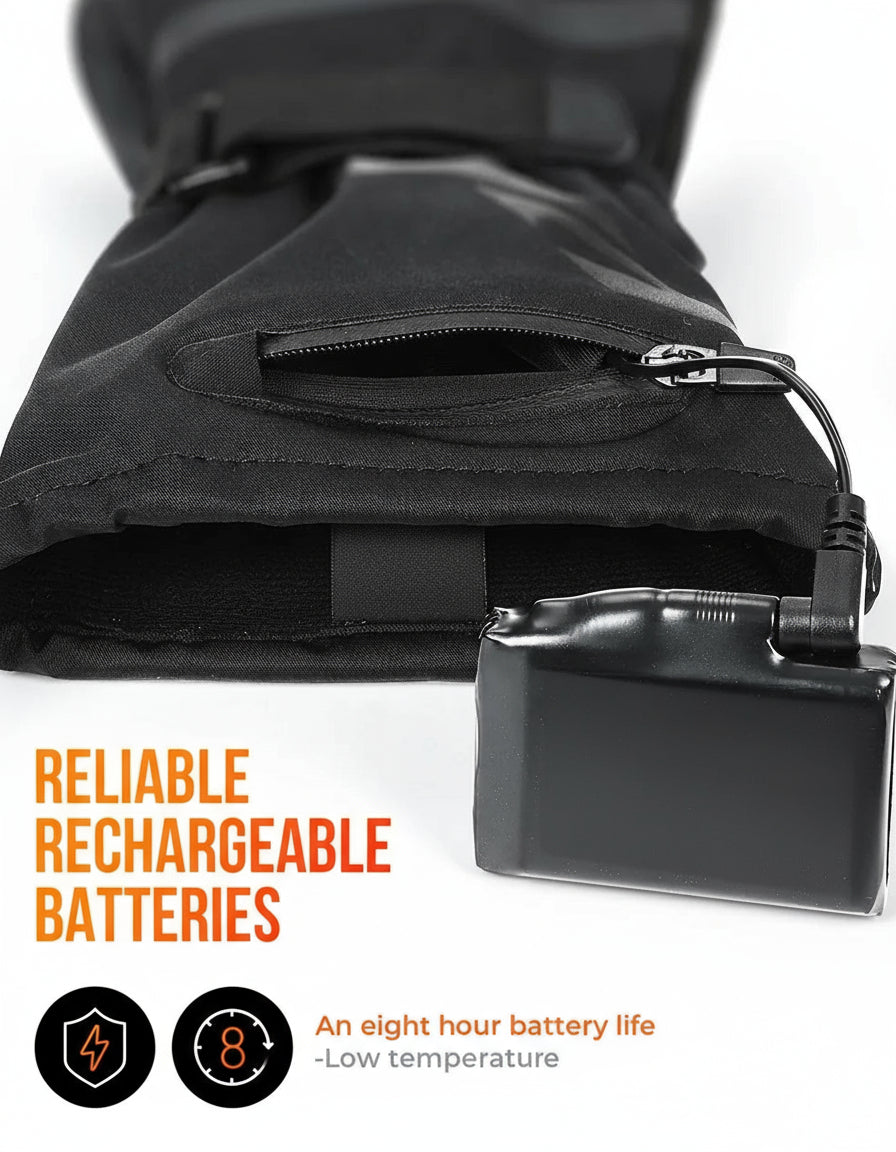 Gants chauffants thermiques | Gants d'hiver rechargeables imperméables