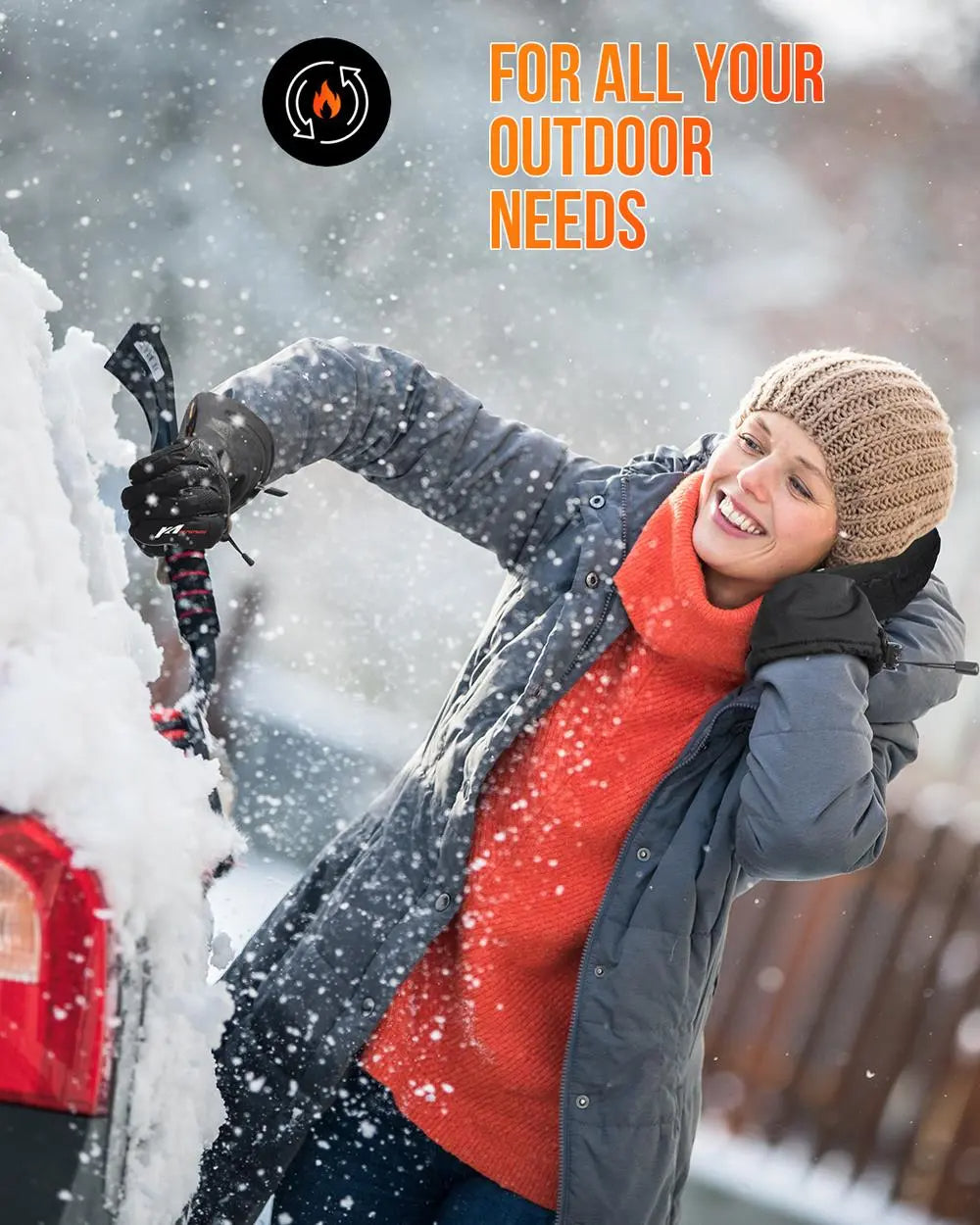 Gants chauffants thermiques | Gants d'hiver rechargeables imperméables