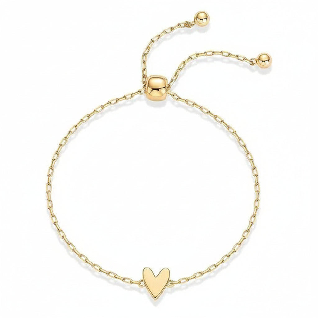 Bracelet à chaîne réglable avec cœur, bijoux assortis pour couples