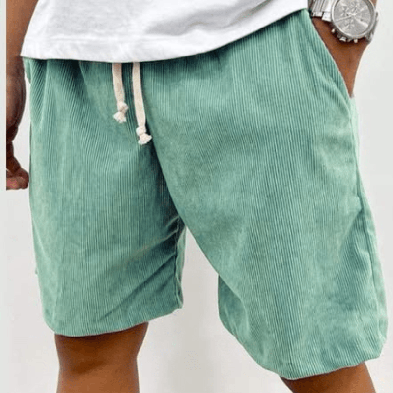 Shorts en velours côtelé stretch pour homme, à texture côtelée et coupe confortable
