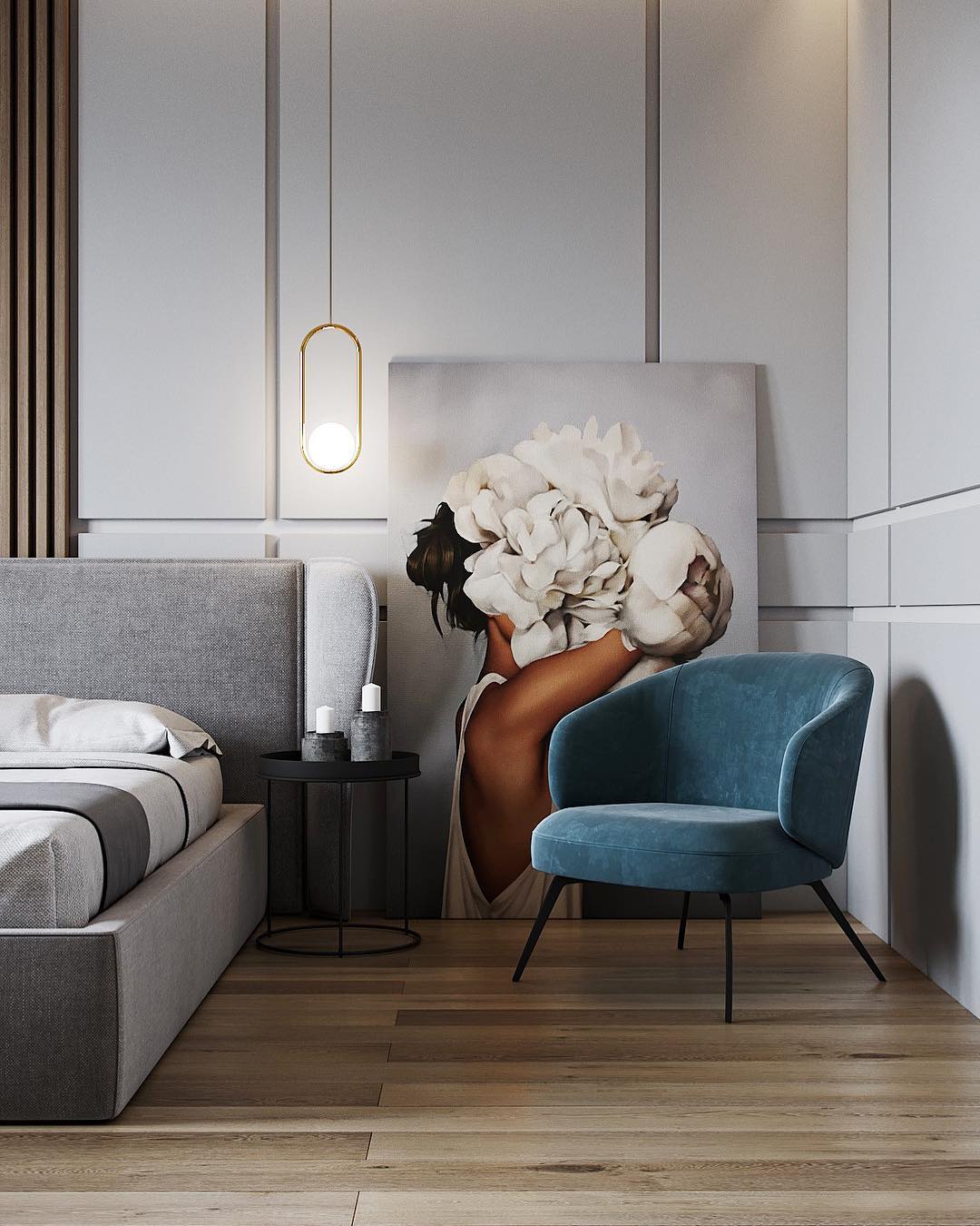 Lampe suspendue globe moderne | Cadre en arc doré brossé