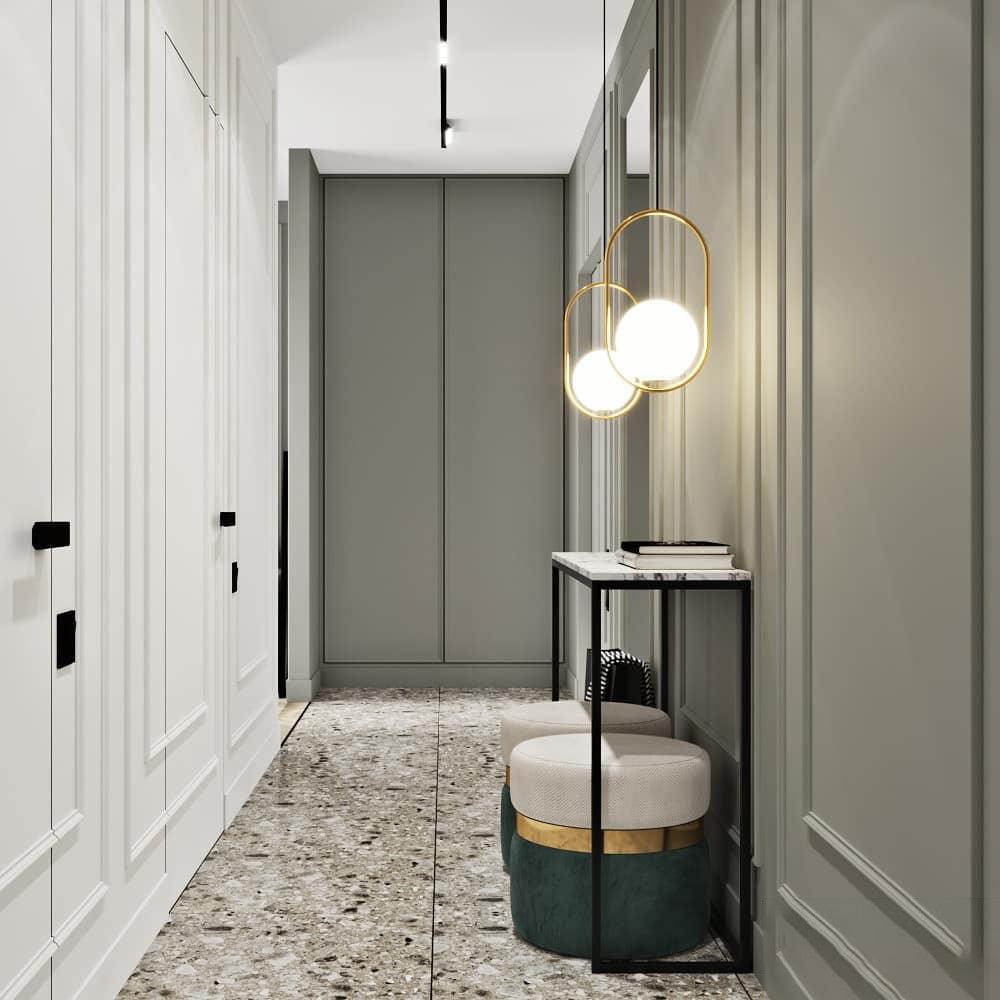 Lampe suspendue globe moderne | Cadre en arc doré brossé