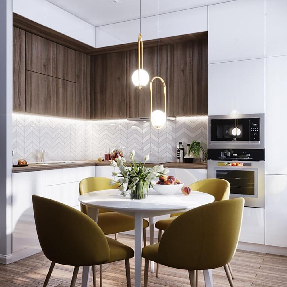 Lampe suspendue globe moderne | Cadre en arc doré brossé