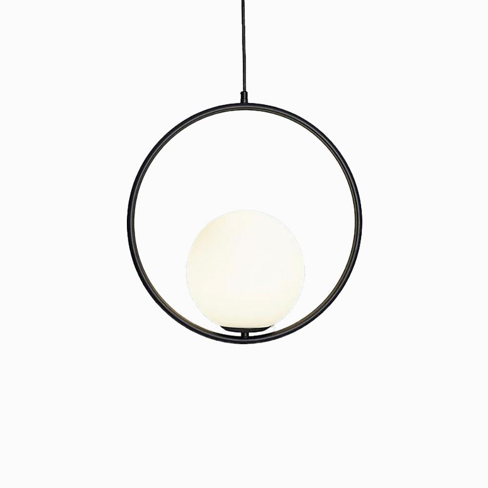 Lampe suspendue globe moderne | Cadre en arc doré brossé