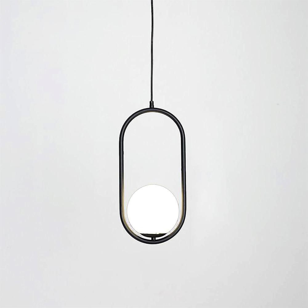 Lampe suspendue globe moderne | Cadre en arc doré brossé