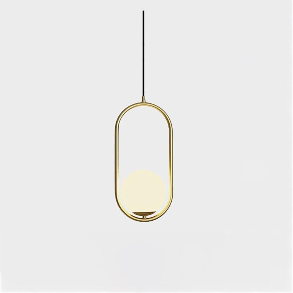 Lampe suspendue globe moderne | Cadre en arc doré brossé