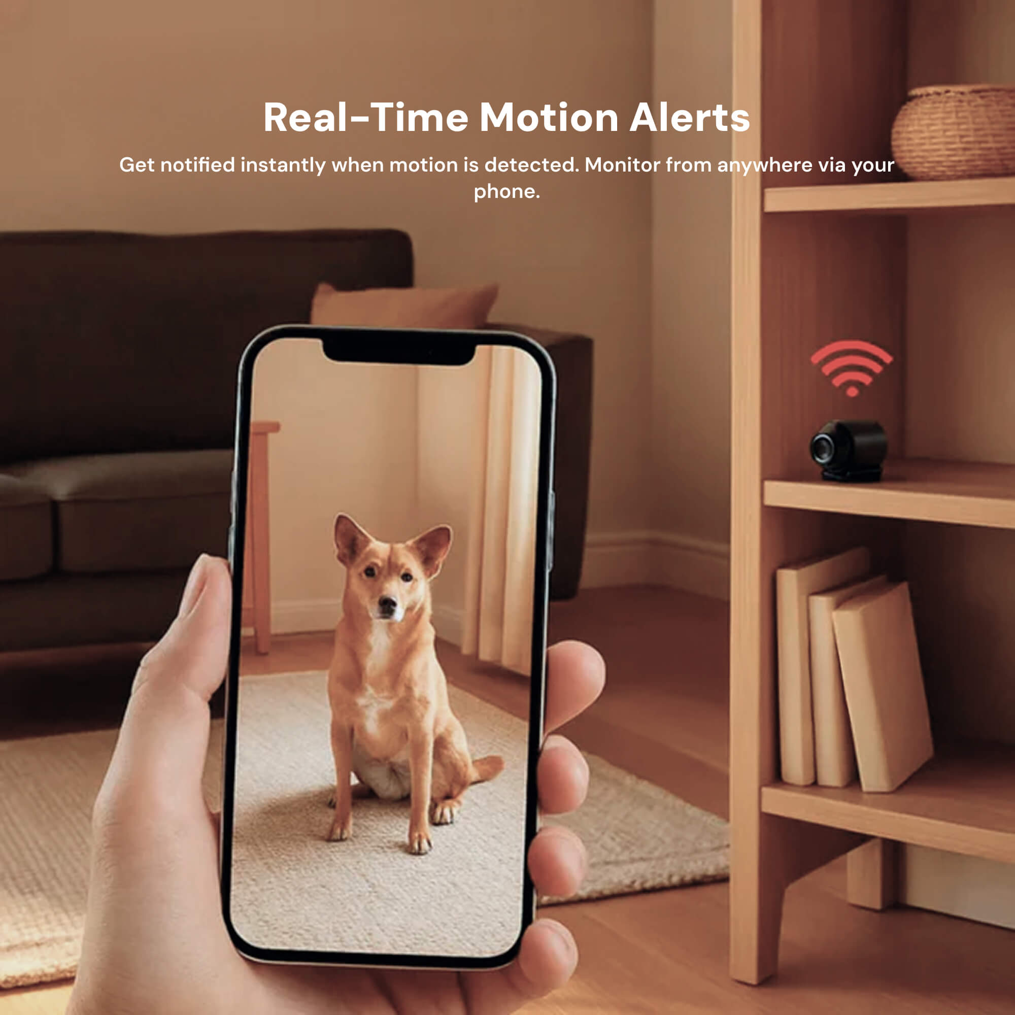 Caméra de surveillance sans fil NexaGuard avec audio, pour une utilisation à domicile.