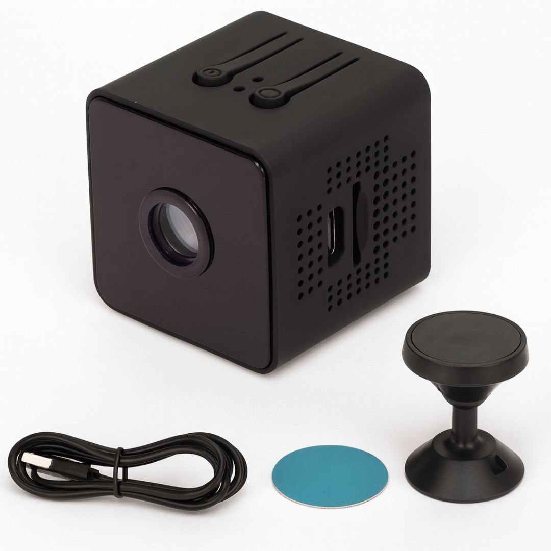 Mini-caméra | Surveillance en direct partout | Vision nocturne et détection de mouvement