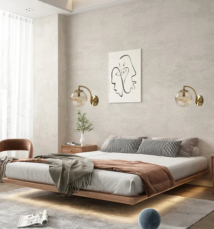 Lampe murale en verre moderne | Applique Globe en Laiton Rose