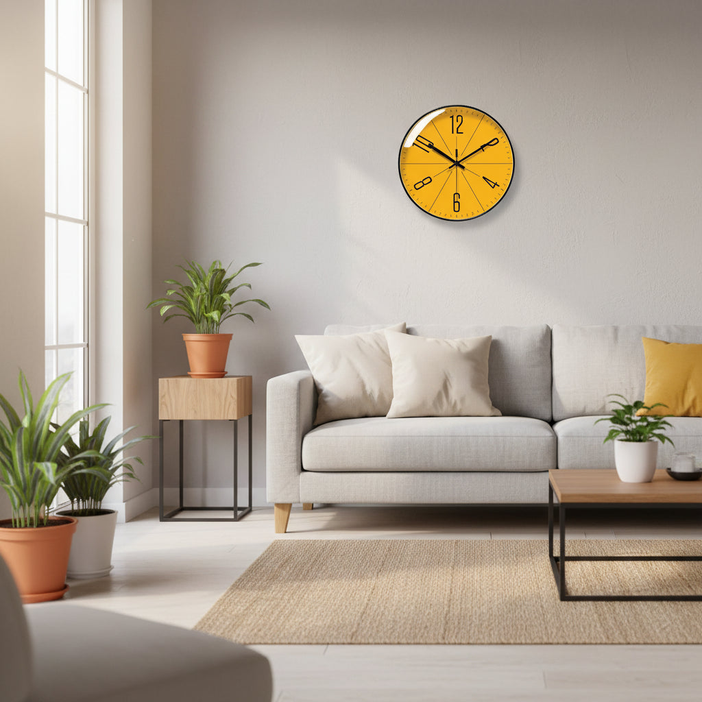 Horloge murale minimaliste moderne – Design épuré pour les espaces de maison et de bureau