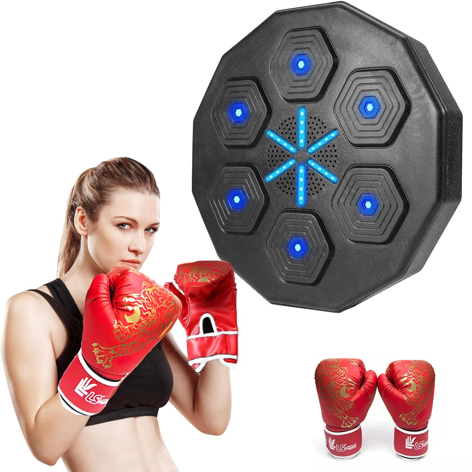 Machine de Boxe Musicale – Appareil de Boxe Mural Bluetooth avec LED & Entraînement Réactif