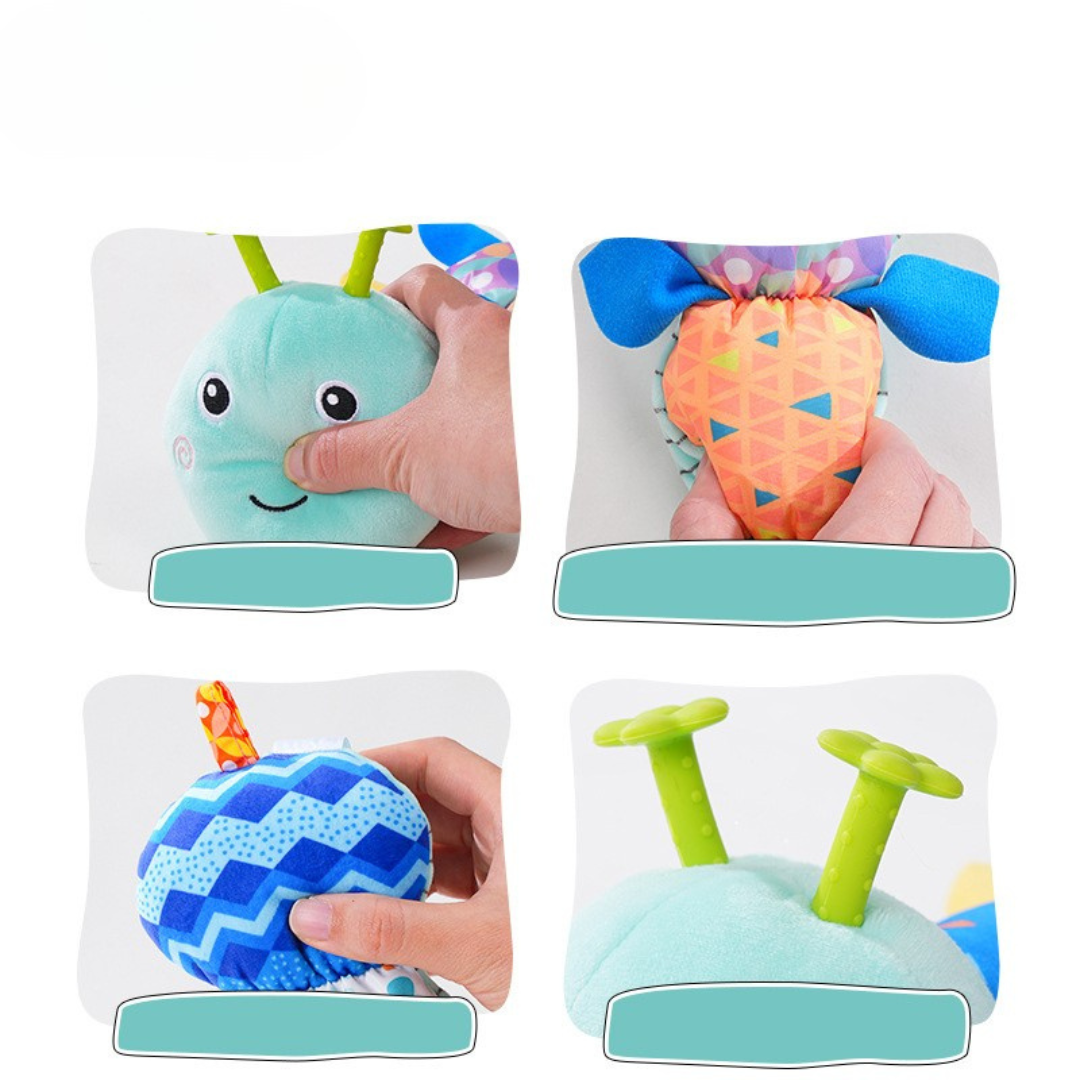Jouet Musical Chenille Bébé – Peluche Interactive pour le Développement Sensoriel et la Motricité