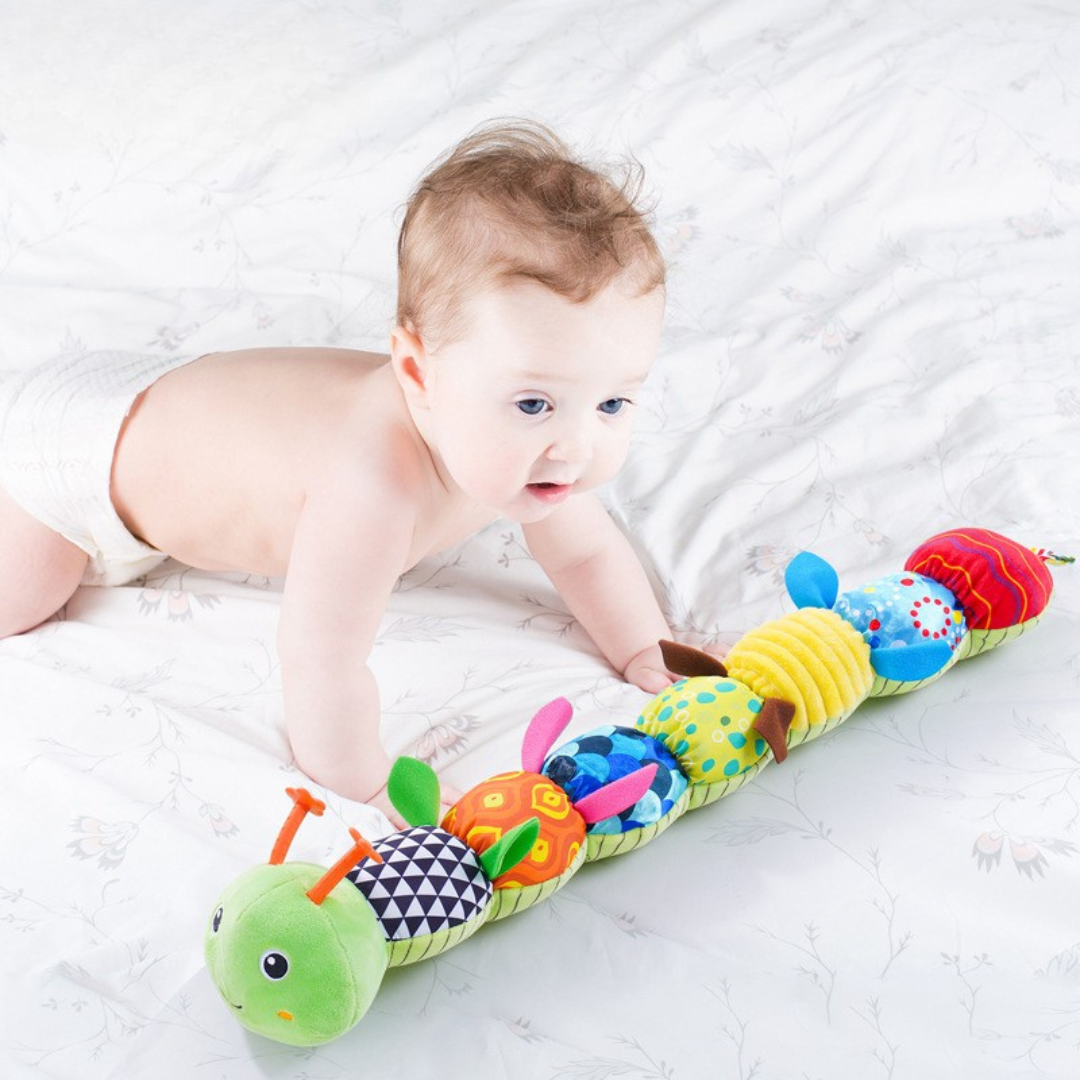 Jouet Musical Chenille Bébé – Peluche Interactive pour le Développement Sensoriel et la Motricité