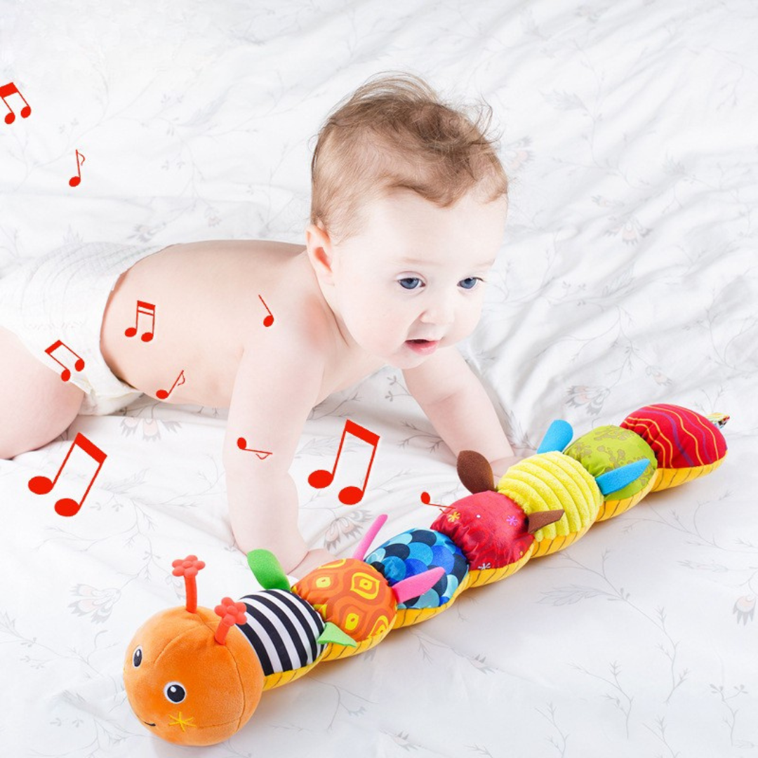 Chenille Musicale pour Enfants – Peluche Interactive pour le Développement Sensoriel et Moteur