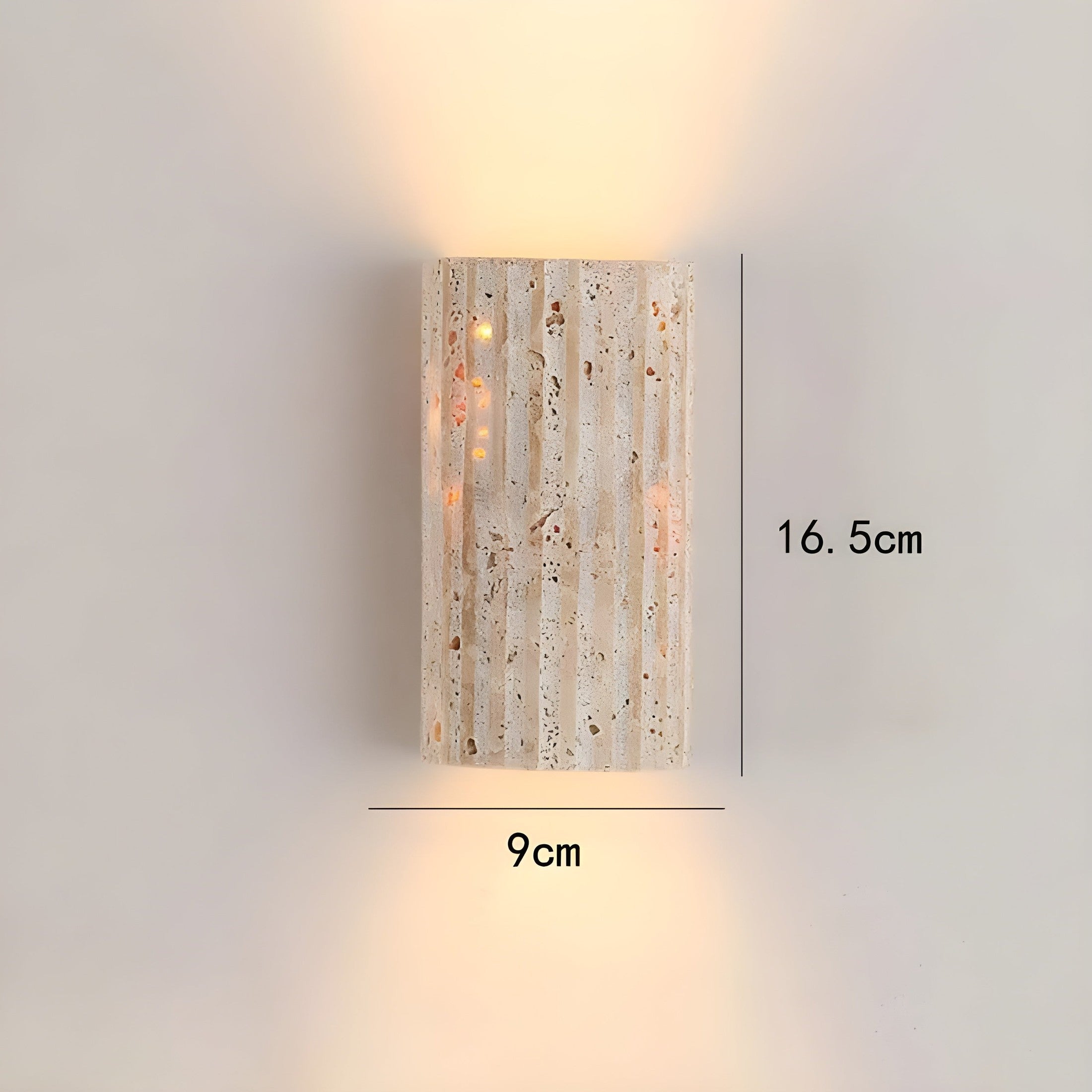 Applique murale Aurora Stone avec une lueur intérieure chaleureuse pour des maisons confortables