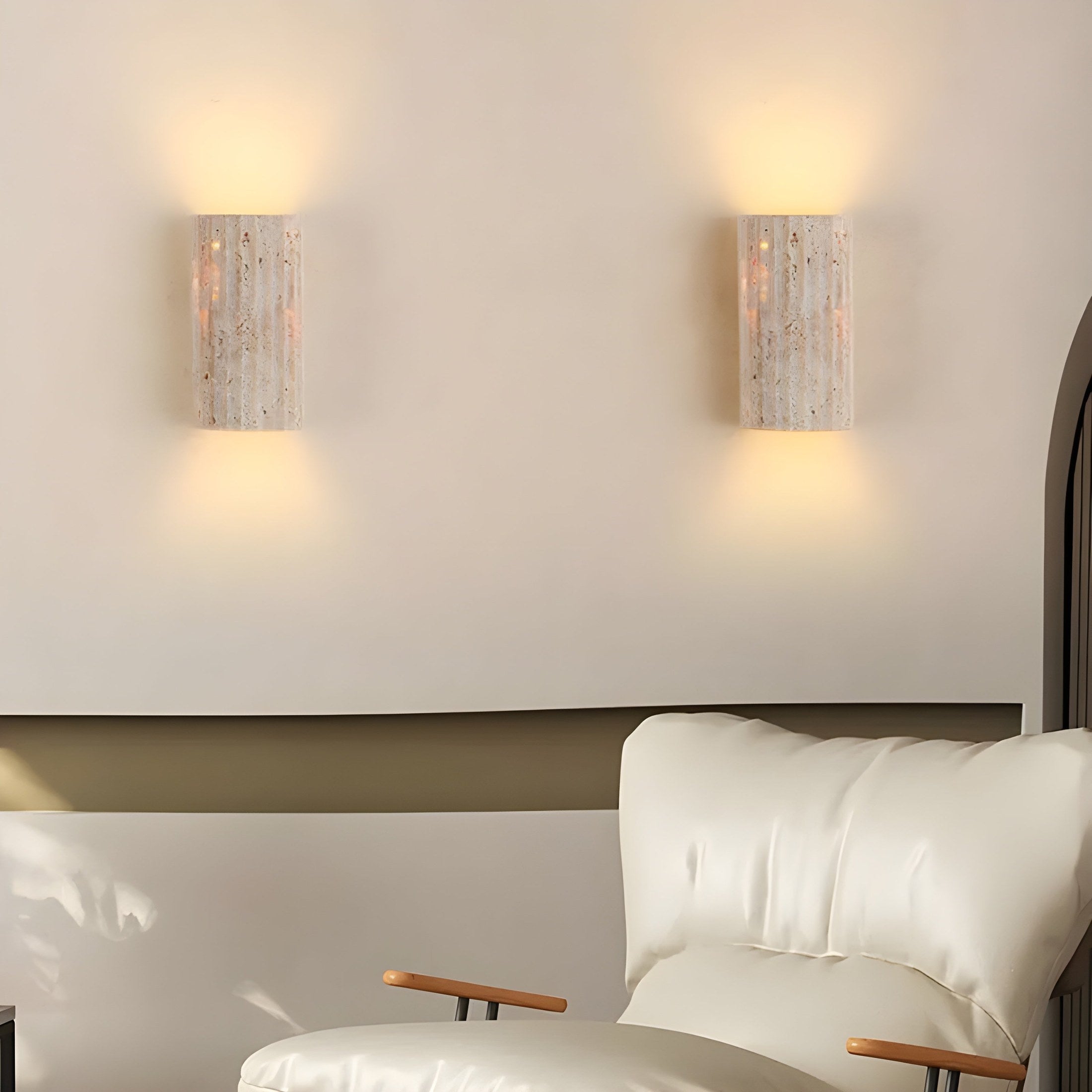 Applique murale Aurora Stone avec une lueur intérieure chaleureuse pour des maisons confortables