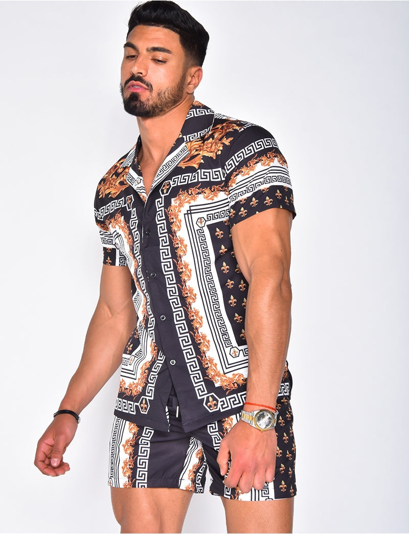Ensemble d'été pour homme avec manches courtes et shorts assortis