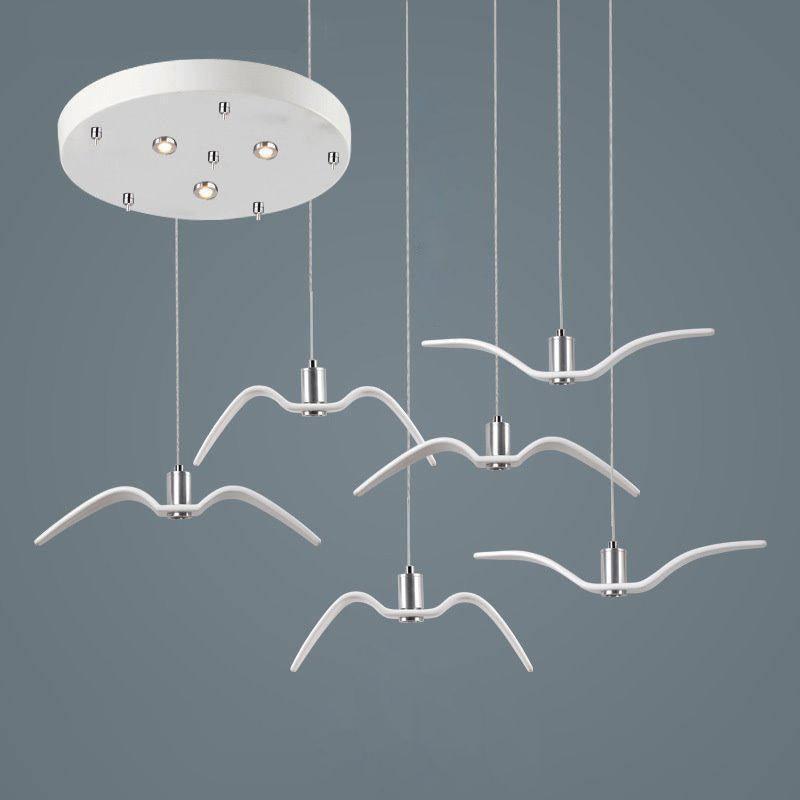 Lampe à suspension LED Vogeldesign en résine d'aluminium blanc noir 3000K 4000K 6000K lampe à suspension murale minimaliste et organique | Sansotis