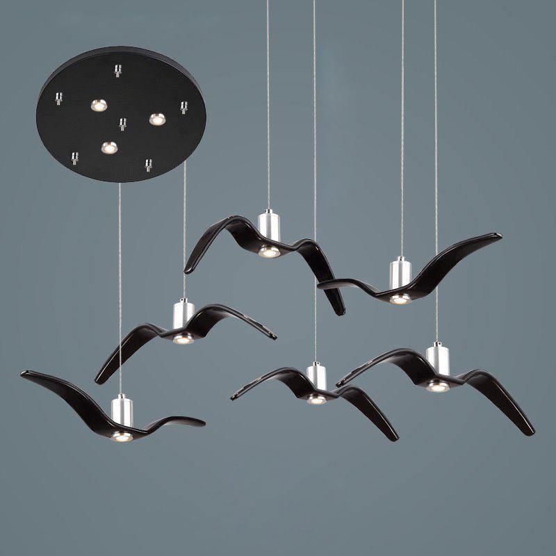 Lampe à suspension LED Vogeldesign en résine d'aluminium blanc noir 3000K 4000K 6000K lampe à suspension murale minimaliste et organique | Sansotis