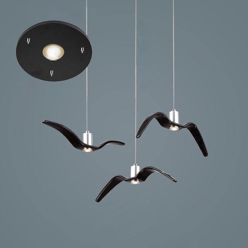 Lampe à suspension LED Vogeldesign en résine d'aluminium blanc noir 3000K 4000K 6000K lampe à suspension murale minimaliste et organique | Sansotis