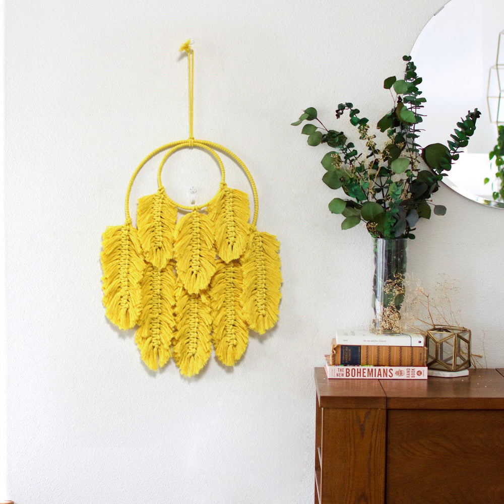 Décoration murale en macramé avec un attrait élégant