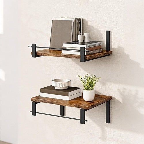Etagère murale au design industriel bois-métal