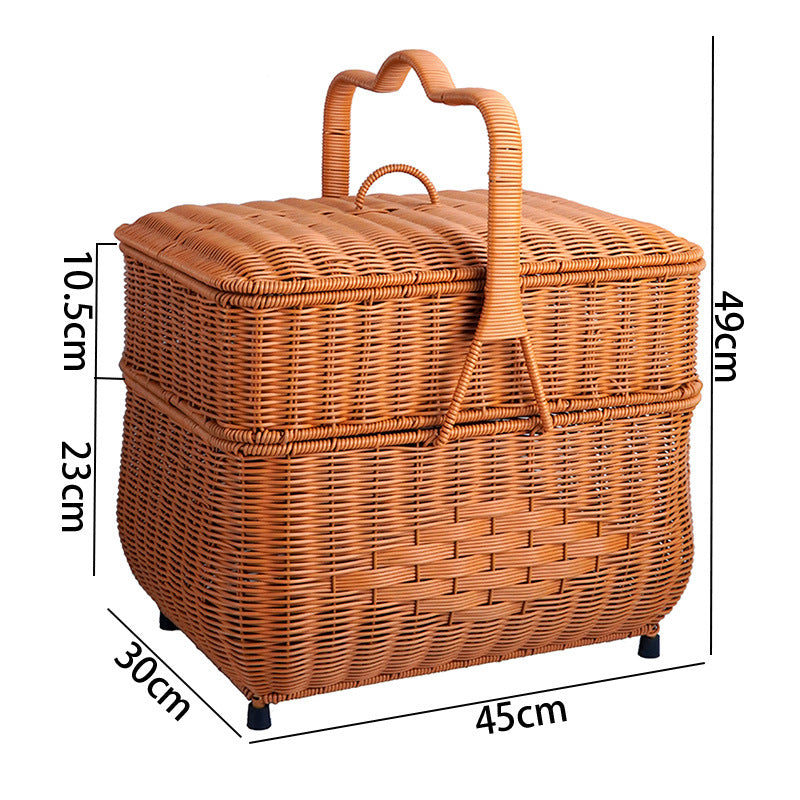 Panier à linge élégant pour femme avec couvercle et poignées pratiques