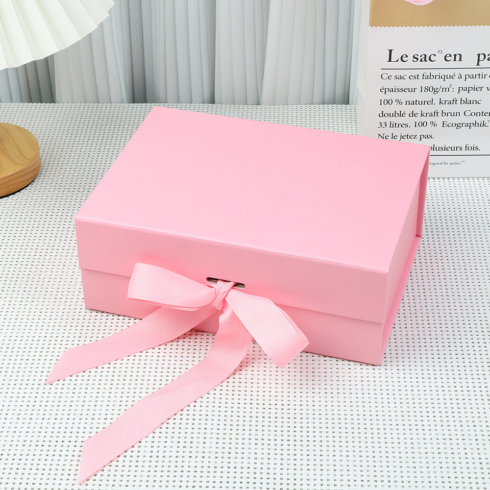 Coffret cadeau magnétique haut de gamme avec guirlande lumineuse LED et carte de vœux
