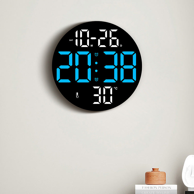 Horloge murale numérique avec fonction température et hygromètre