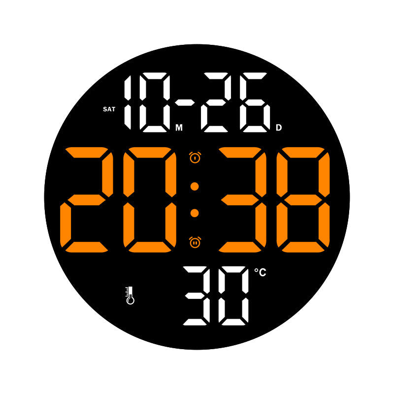 Horloge murale numérique avec fonction température et hygromètre