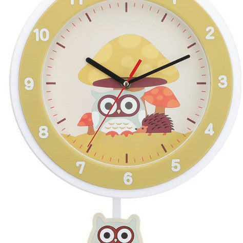 Horloge murale avec motif animalier coloré