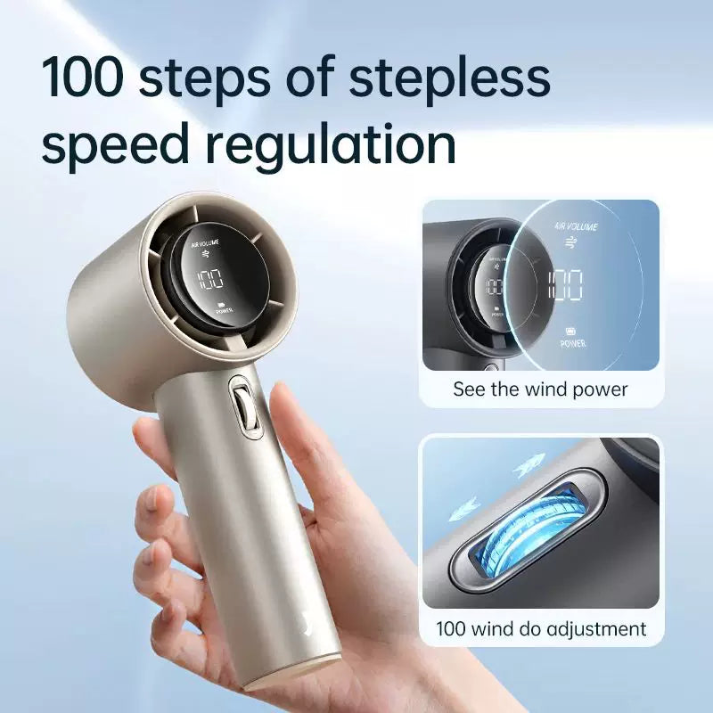 Sèche-cheveux portable sans fil rechargeable taille unique unisexe avec affichage numérique, contrôle du vent à plusieurs vitesses et cordon de voyage