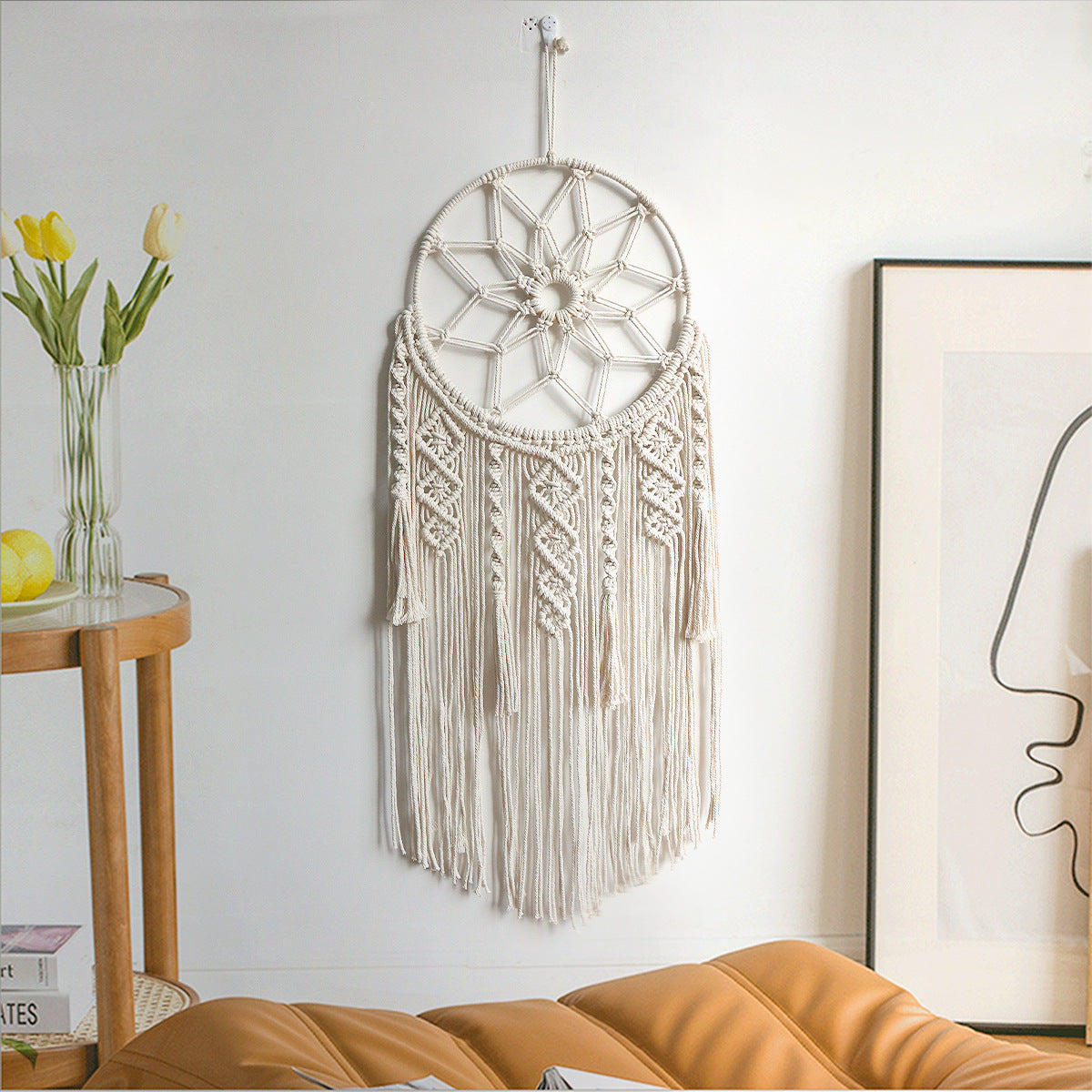 Décoration murale en macramé avec un attrait élégant