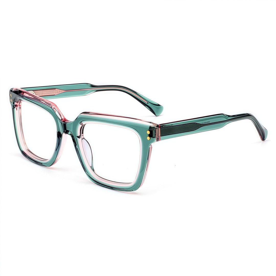 Monture de lunettes carrée en acétate rétro Tatt
