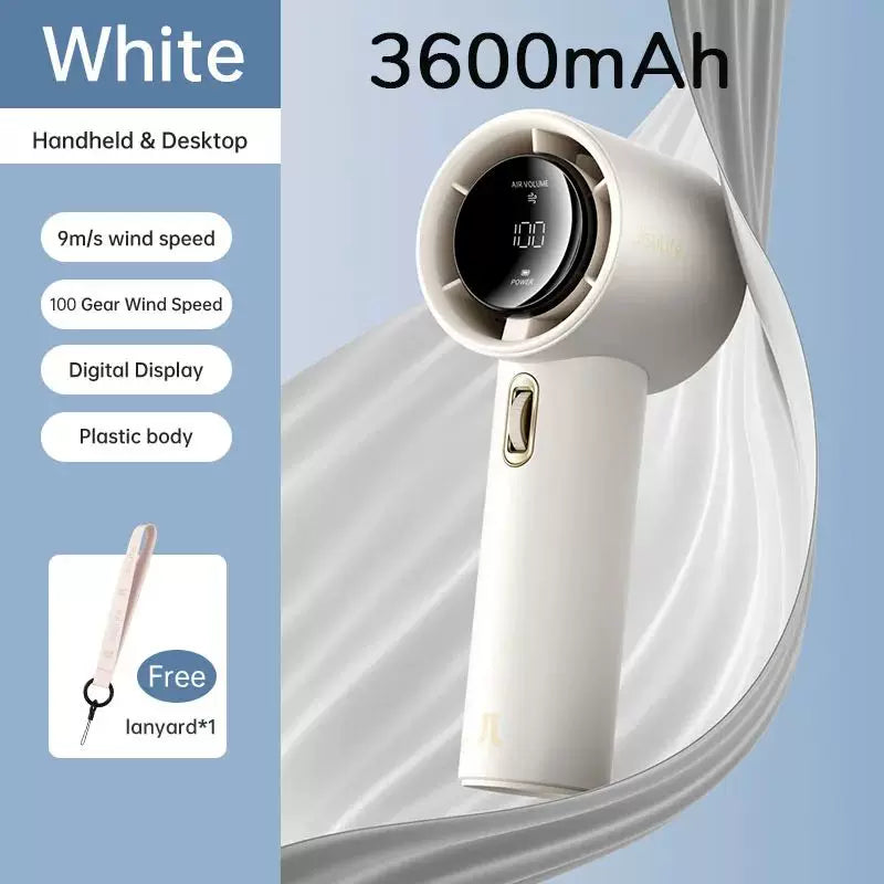Sèche-cheveux portable sans fil rechargeable taille unique unisexe avec affichage numérique, contrôle du vent à plusieurs vitesses et cordon de voyage
