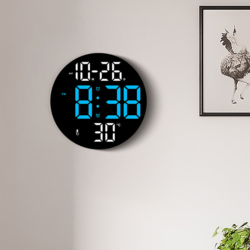 Horloge murale numérique avec fonction température et hygromètre