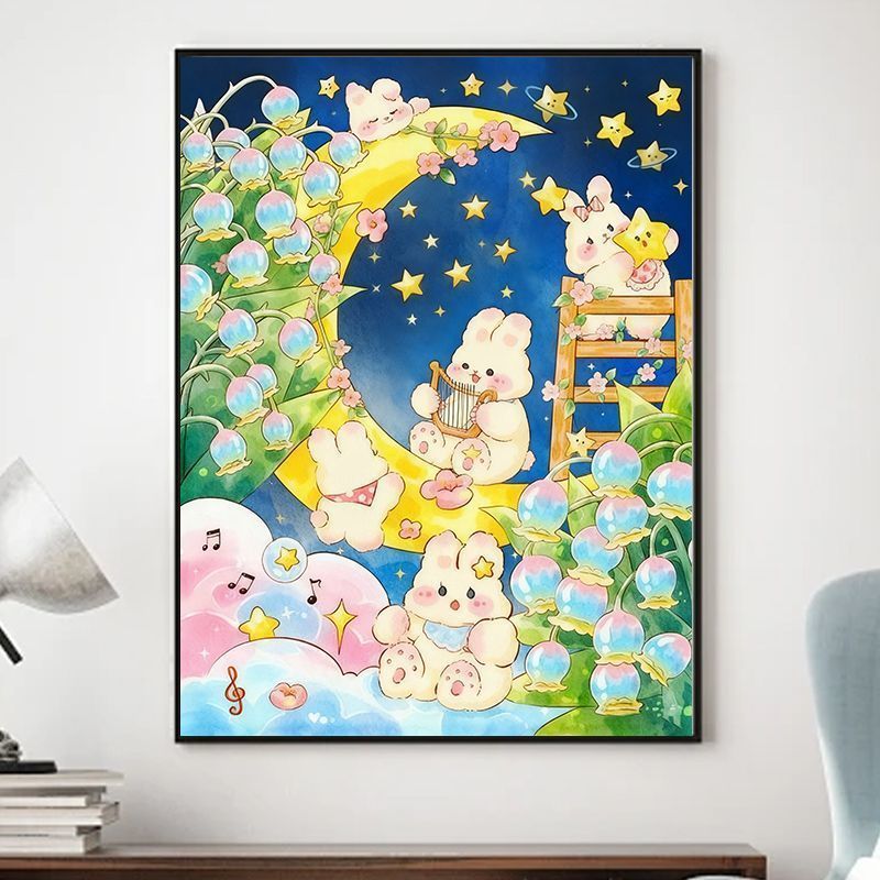 Décoration murale fantaisiste sur le thème des animaux